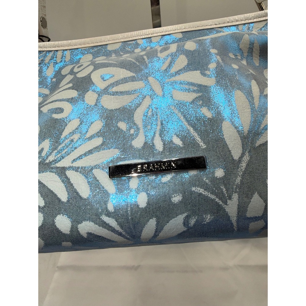 Brahmin Lorelei Bellbottom Blue Lucent Leather Shoulder Bag S10 2413 01333 - Picture 4 of 16